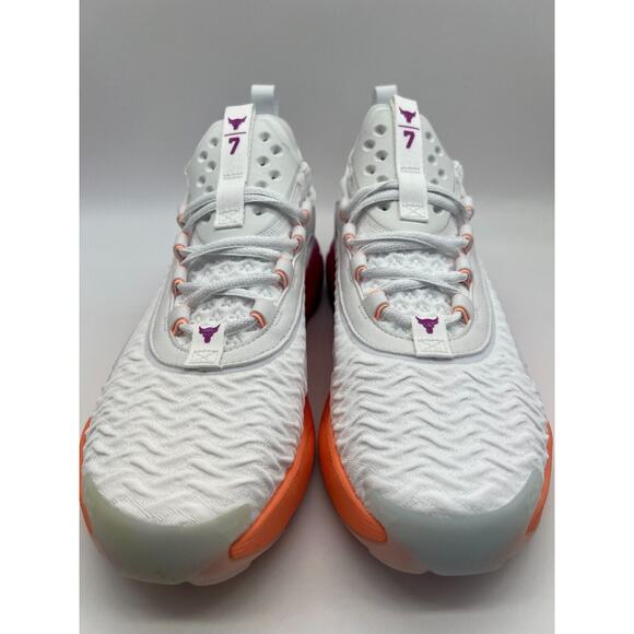 Under Armour Project Rock 7 White Vivid Magenta 30227600-101 Men's Size 10 - Picture 6 of 12